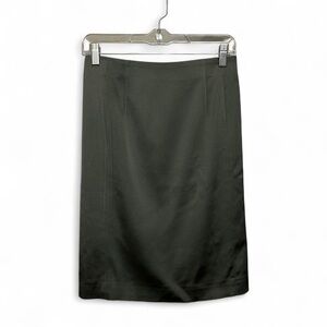 Acne Studios Kassia Olive Green Satin Skirt